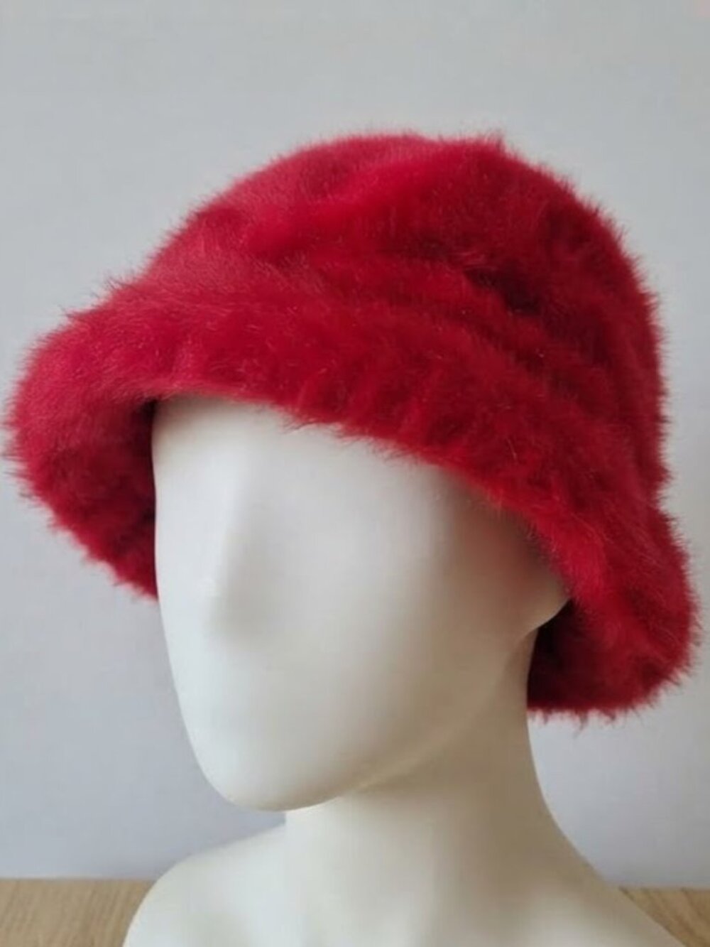 Plush Red Rabbit Hair Hat